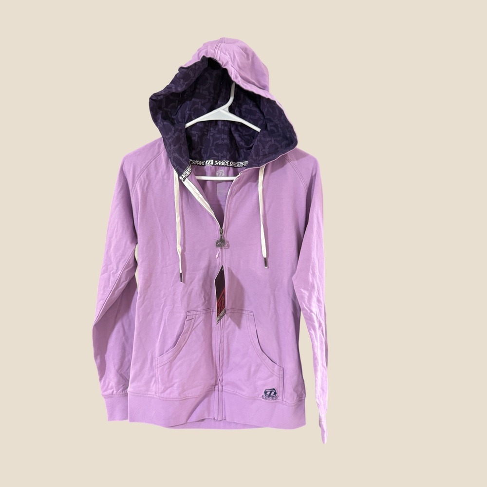 Jetpilot Womens Purple Full Zip Hoodie Sweatshirt 100% Cotton NWT Size Medium